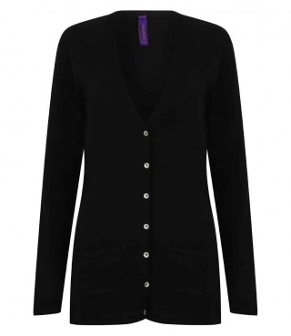 Henbury H723 Ladies Cotton Acrylic V Neck Cardigan